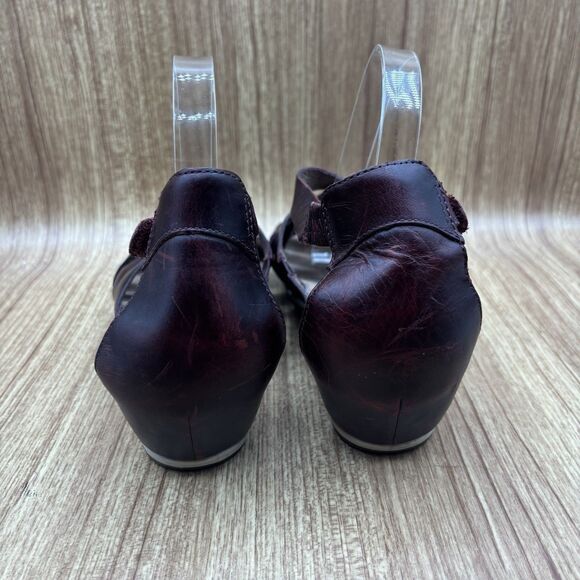 Dansko Vivian Strappy Wedge Sandals Shoes Women’s Size 39 EU/8.5-9 US Burgundy - Picture 3 of 9